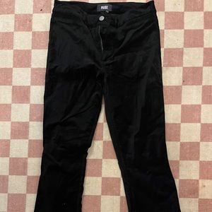 PAIGE denim black faux velvet jeans